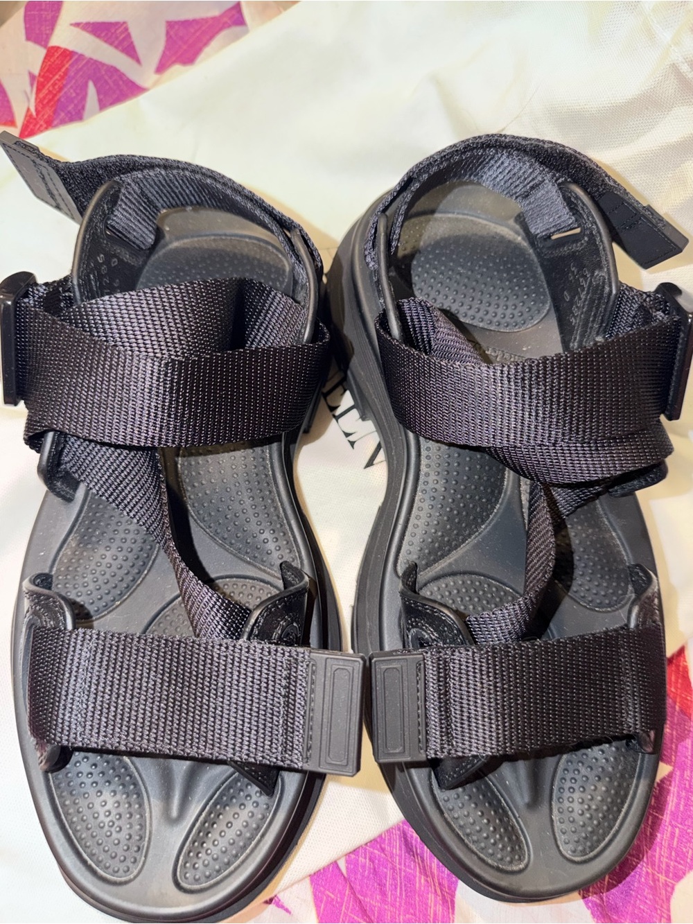 Alexander McQueen Black Nylon Strap Chunky Platform Sport Sandals 36